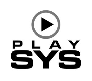 PlaySys official squared logo with black letters on white background